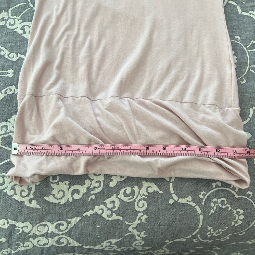 James Perse Standard Deep Scoop Neck T-shirt. Light Pink. Size 1 - Picture 16 of 16